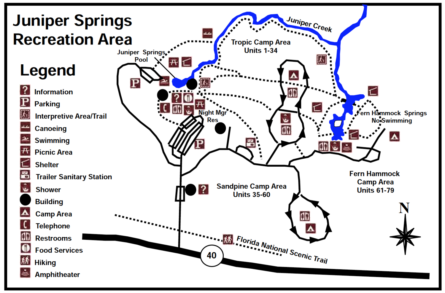 Karta Juniper Springs